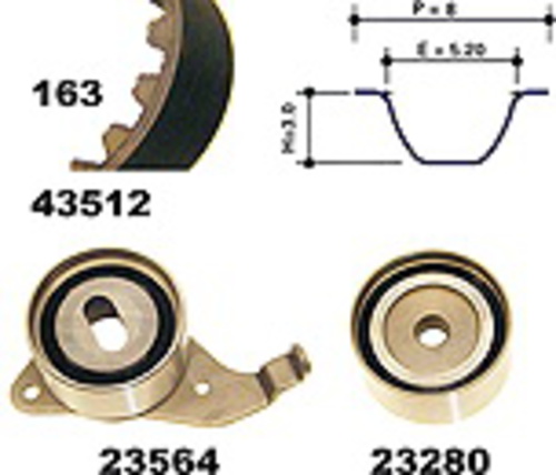 MAPCO 23512 Timing Belt Kit